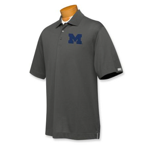 Michigan Wolverines B&T CB DryTec Championship Polo - Charcoal